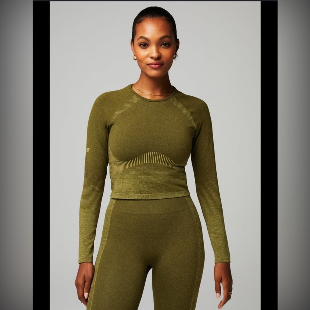 Fabletics Seamless Sport Stripe Long-Sleeve Top